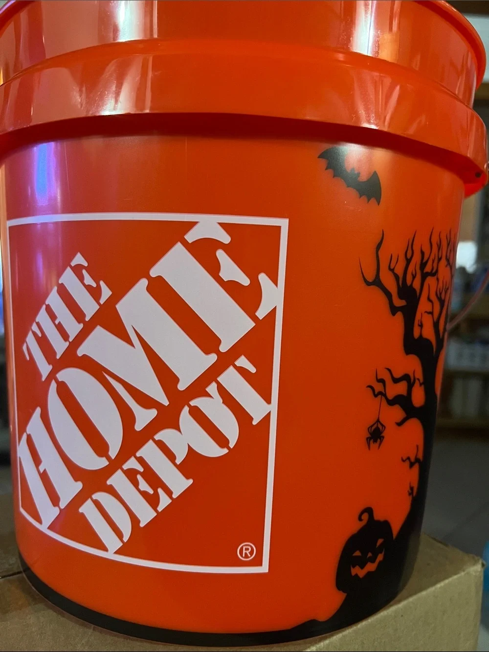 Nwt Home Depot Orange Halloween Bucket
